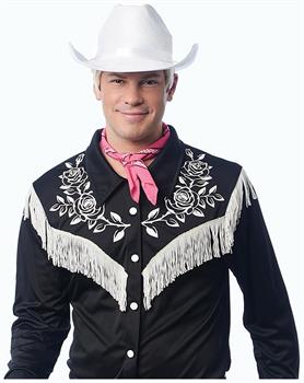 Rancher White Cowboy Hat Adult Costume Accessory