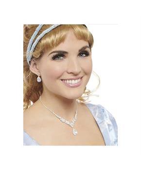Teardrop Necklace and Earrings Adult Costume Jewelry