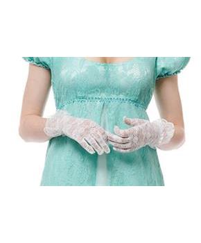 White Lace Gloves Adult Costume Accessory