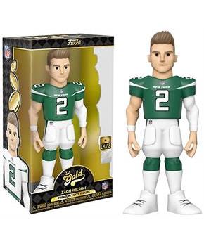 NY Jets NFL Funko Gold 12 Inch Vinyl Figure | Zach Wilson Chase