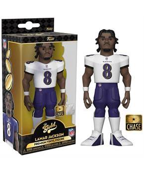Baltimore Ravens NFL Funko Gold 12 Inch Vinyl Figure | Lamar Jackson Chase