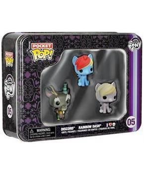 My Little Pony Funko Pocket POP Vinyl Figure 3-Pack Tin Dash, Discord, and Derpy