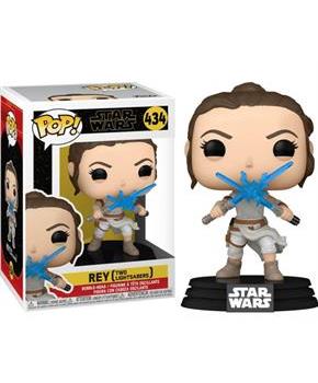 Star Wars Funko POP Vinyl Figure | Rey with Two Lightsabers
