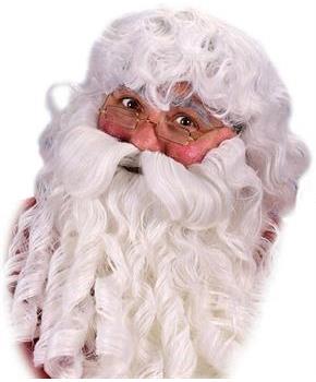 Deluxe Santa Costume Wig Beard & Beard Set