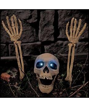 Light-Up Skeleton Grave Breaker Halloween Decor
