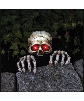 Light-Up Skele-Peeper Grave Breaker Halloween Decor