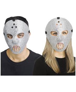 Rhinestone Hockey Adult Costume Mask