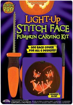 E.L.Stitch Face Pumpkin Carving Kit | Orange