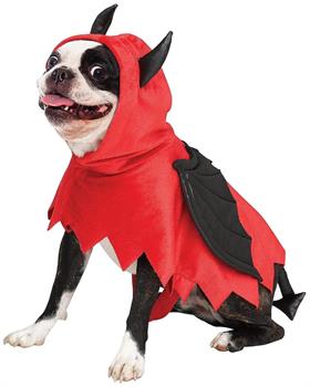 Devil Doggie Poncho Pet Costume