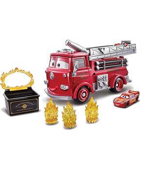 Disney Pixar CARS Stunt and Splash Red Playset w/ Color Change Lightning McQueen