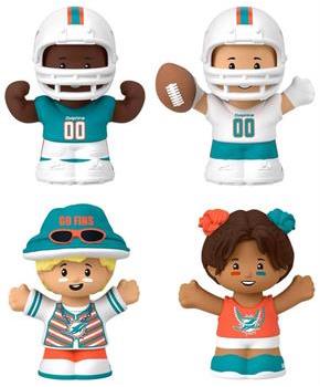 Miami Dolphins 4-Piece NFL Little People Collector Set