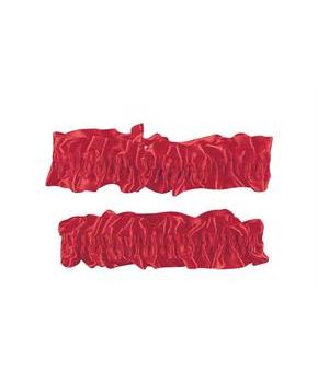 Red Silken Garter Or Armband Set Adult Costume Set
