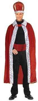 King Red Robe and Crown Costume Set Adult