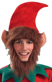 Christmas Elf Ears and Beard Costume Hat