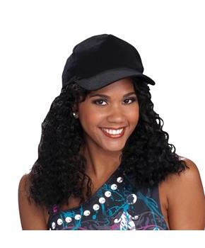 Hip Hop Rapper Home Girl Long Hair/Hat Adult Costume Wig