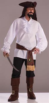 Ruffled White Costume Shirt Adult