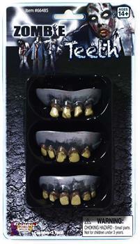 Zombie Prosthetic Teeth Costume Accessory - Set of 3