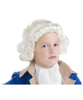 Colonial Boy Child Costume White Wig