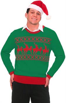 Ugly Christmas Humping Reindeer Adult Sweater