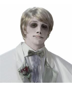 Ghostly Gentleman Grey/White Costume Wig Adult