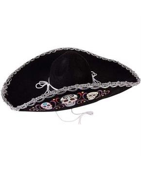 Day of the Dead Deluxe Costume Sombrero
