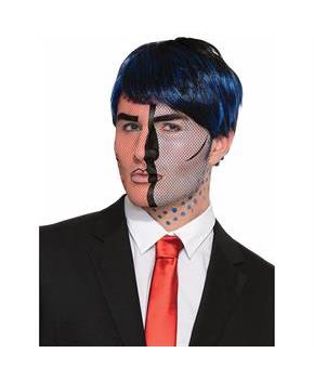 Pop Art Face Tattoo Costume Accessory Adult