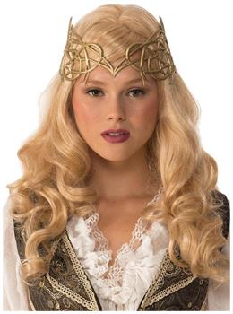 Medieval Costume Crown With Ribbon Tie Teen/Adult
