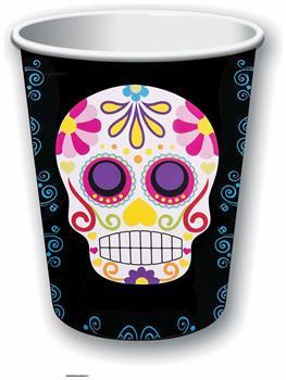 Day Of The Dead Cups 9 Oz Pack of 8