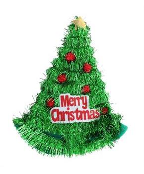 Christmas Tree Tinsel Hat