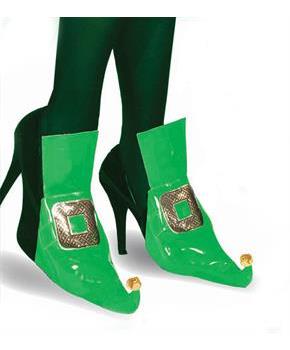 Elf Green Costume Shoe Covers
