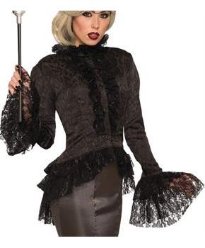 Dark Royalty Queen Blouse Women's Costume Top - Black