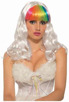 Rainbow Unicorn Women&#39;s Adult Costume Wig, One Size