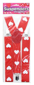 Valentine's Day Heart Adult Costume Suspenders