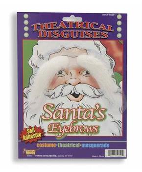 White Santa Eyebrows Costume Accessory