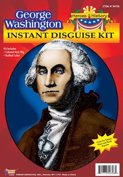 George Washington Wig and Jabot Disguise Adult Costume Kit