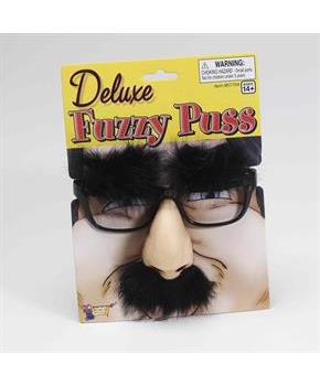 Deluxe Fuzzy Puss Costume Glasses with Attached Nose Eyebrows
