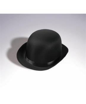 Black Satin Derby Adult Costume Hat