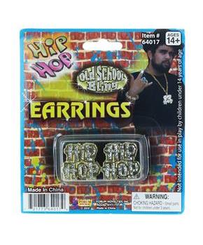 Hip Hop Costume Earrings