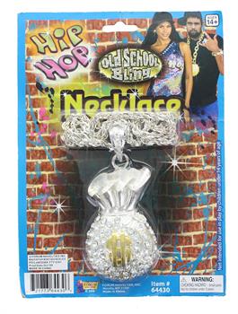 Hip Hop Money Bag Costume Necklace