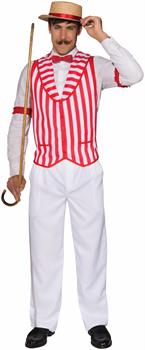 Barber Shop Quartet Striped Costume Vest Adult