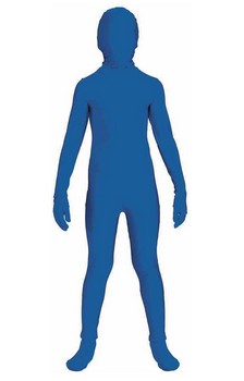 Disappearing Man Stretch Costume Jumpsuit Teen: Orange