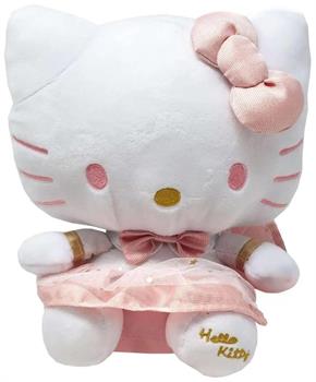 Sanrio Hello Kitty White & Pink Dress 9.5 Inch Plush
