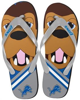 Detroit Lions NFL 8-16 Youth Mascot Flip Flops