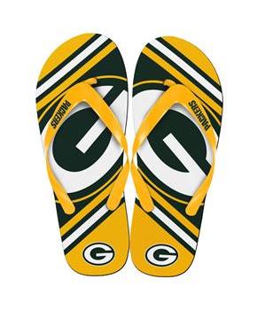 Green Bay Packers NFL Unisex Big Logo Flip Flops