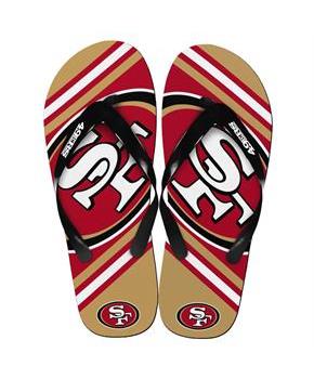 San Francisco 49Ers NFL Unisex Big Logo Flip Flops