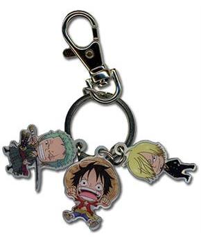 One Piece Luffy, Zoro, & Sanji Metal Keychain