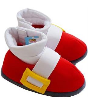 Sonic the Hedgehog Red Running Shoes Plush Cosplay Slippers | One Size