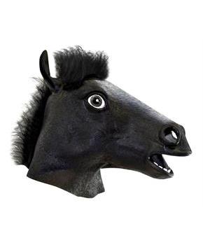 Black Horse Head Mask Costume Accessory