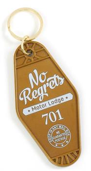No Regrets Motor Lodge Motel Keychain