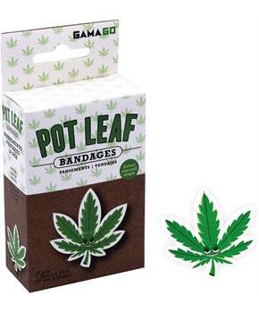 Pot Leaf Bandages | Set of 18 Individually Wrapped Self Adhesive Bandages